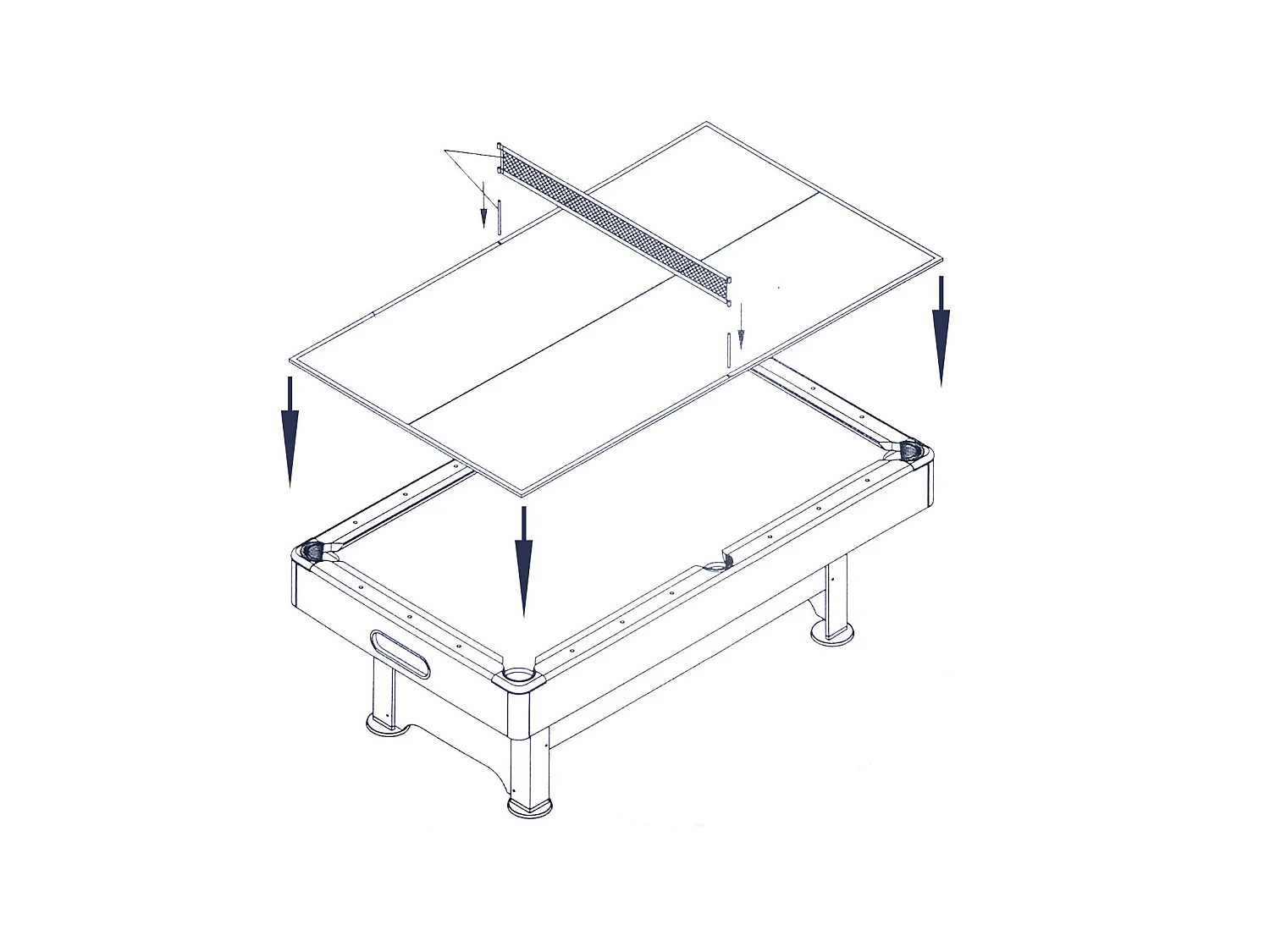 Table de Billard 7 Pieds Multi-jeux avec Table de Tennis – Falcon