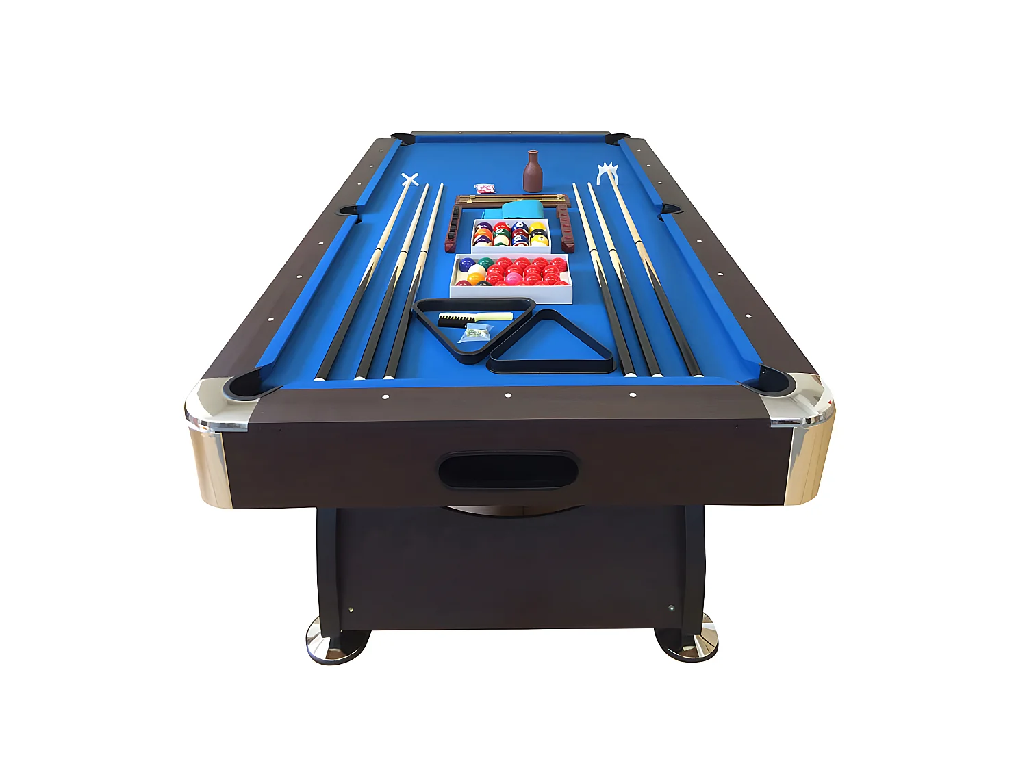 8-Fuß-Billardtisch komplett mit Zubehör - Viper Blue