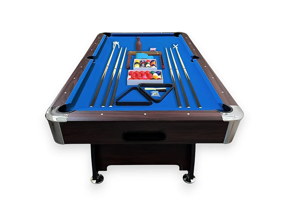 8 ft Pool Table with Complete Accessories Set – Viper Blue