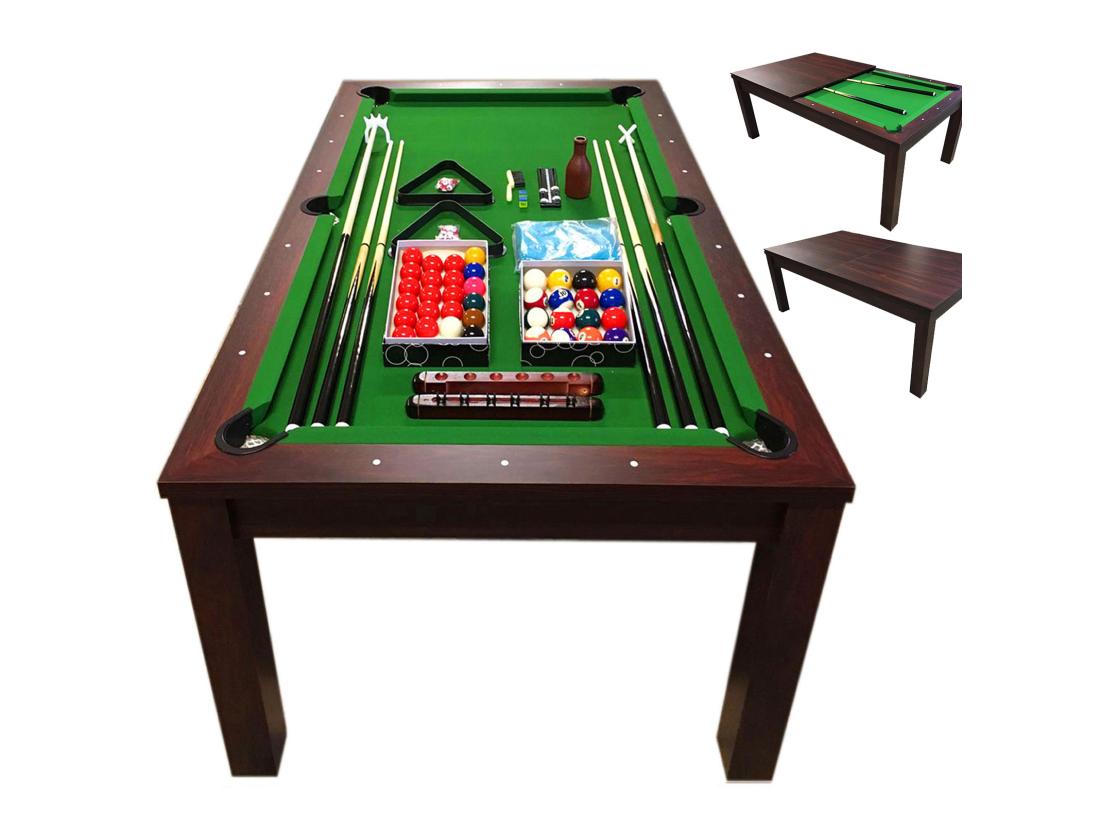 vente unique Table de Billard 7 pieds vert convertible en table – Atremis