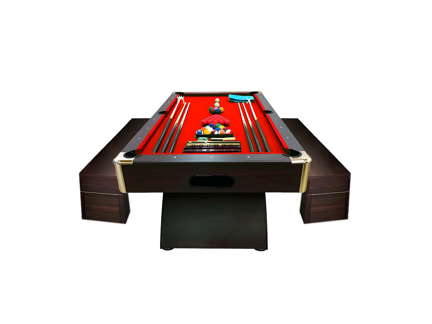 Biljarttafel 8 voet modern compleet met containerbank – Thanos