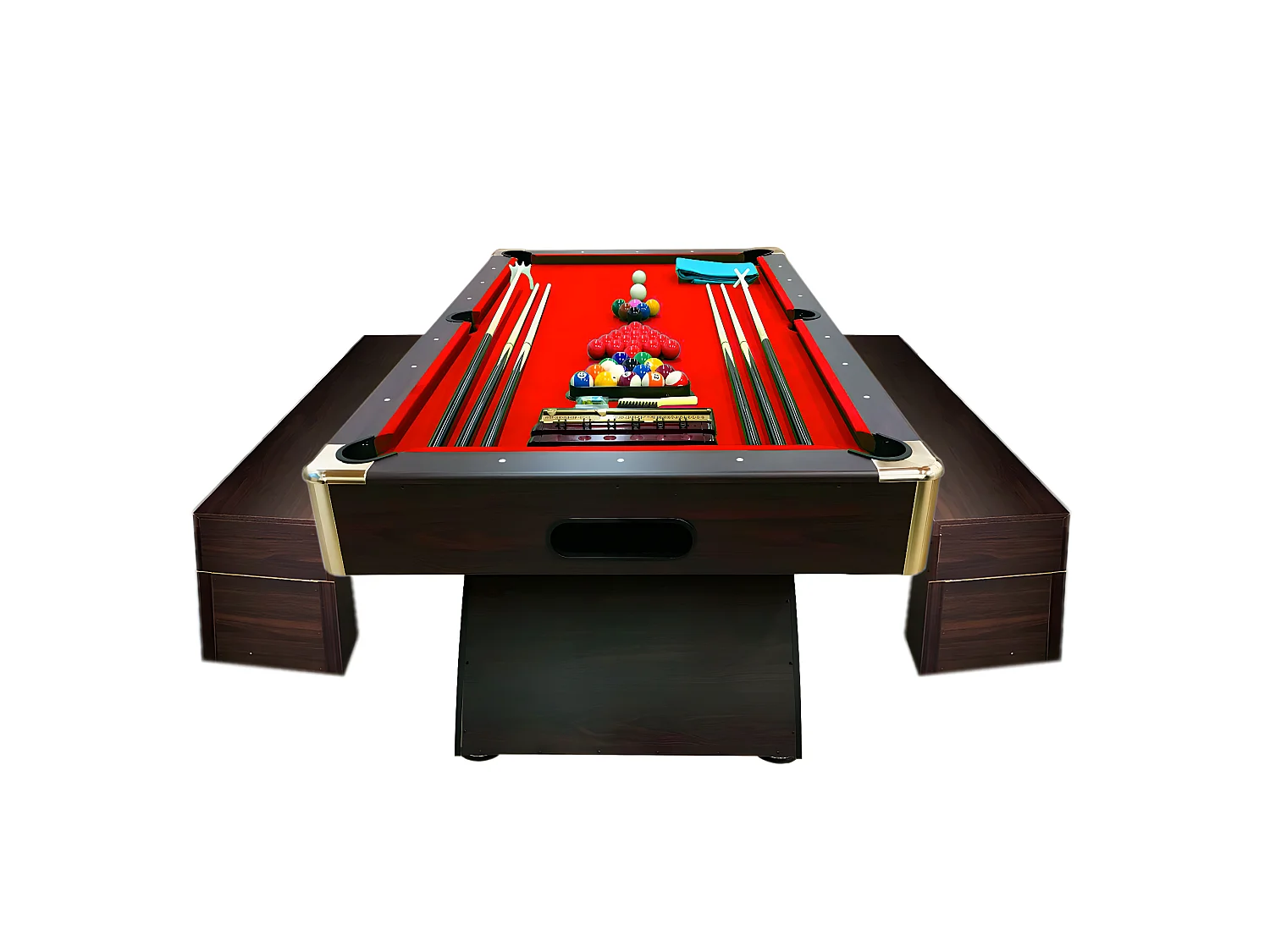 Table de Billard 8 Pieds moderne avec bancs conteneurs – Thanos