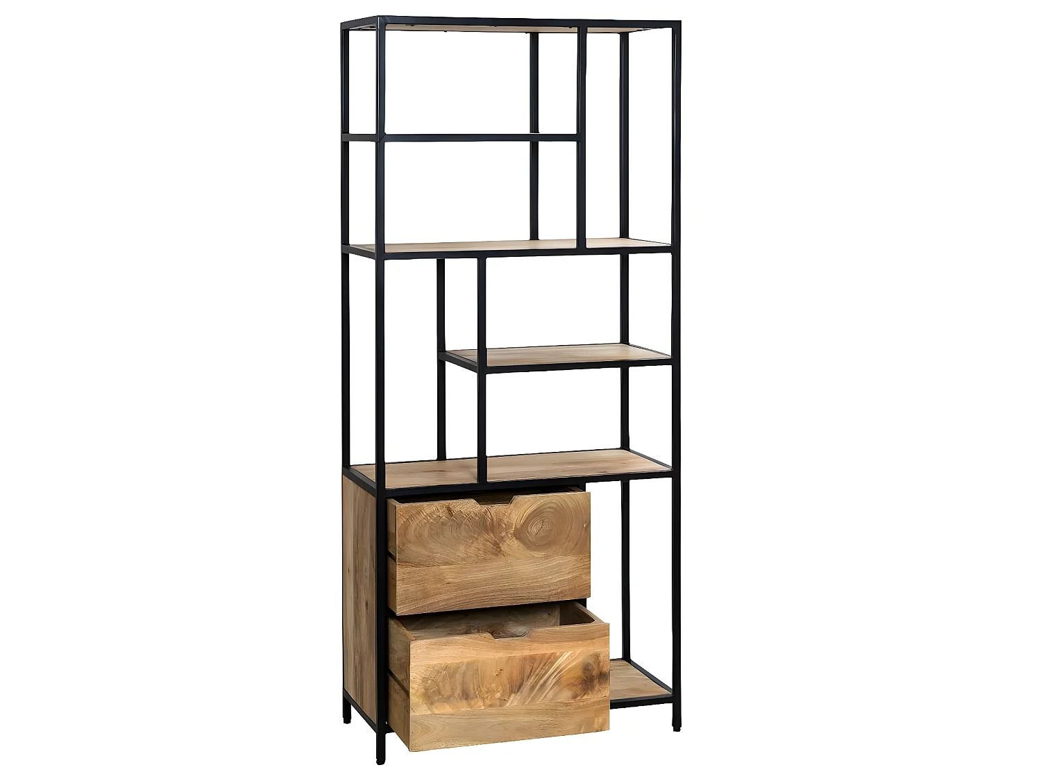 Etagère en bois de manguier et métal Maxence