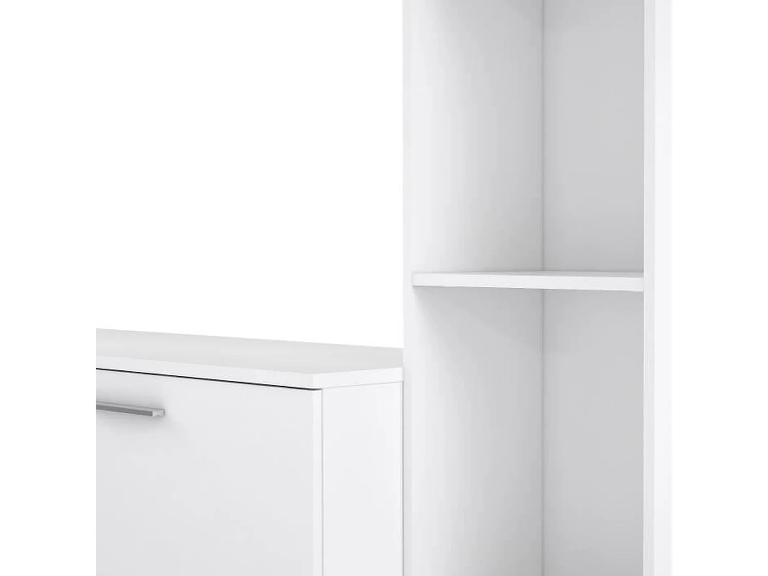 PILVI Meuble TV - Blanc mat - L 220,4 x P41,3 x H177,5 cm