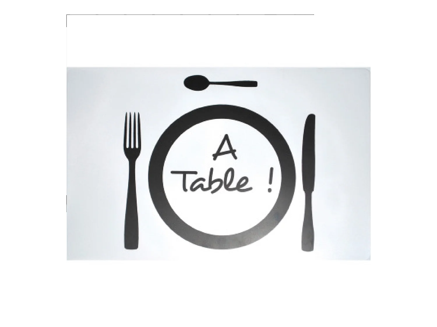 Set de table transparent A table