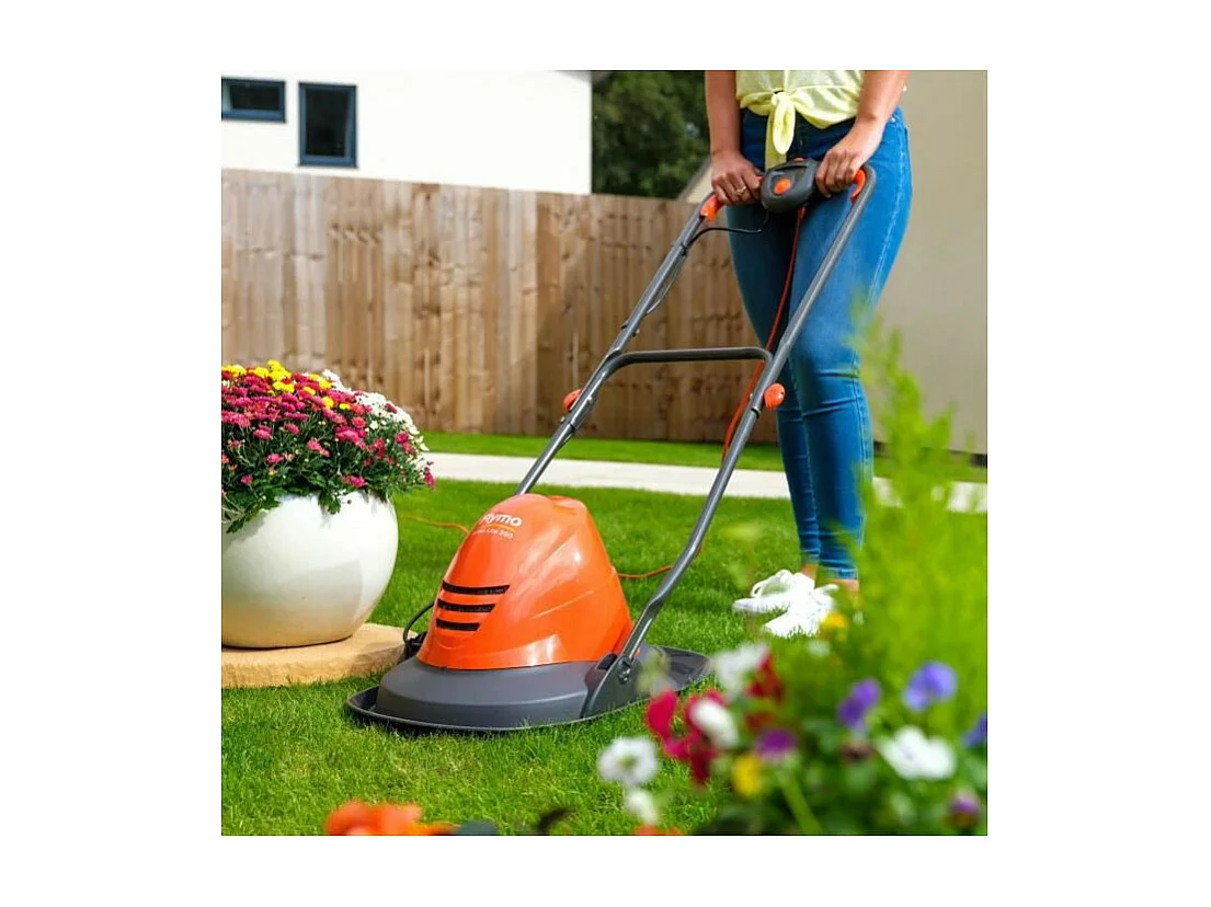 Tondeuse electrique sur coussin dair - Largeur de coupe 25 cm - FLYMO Turbo Lite 250