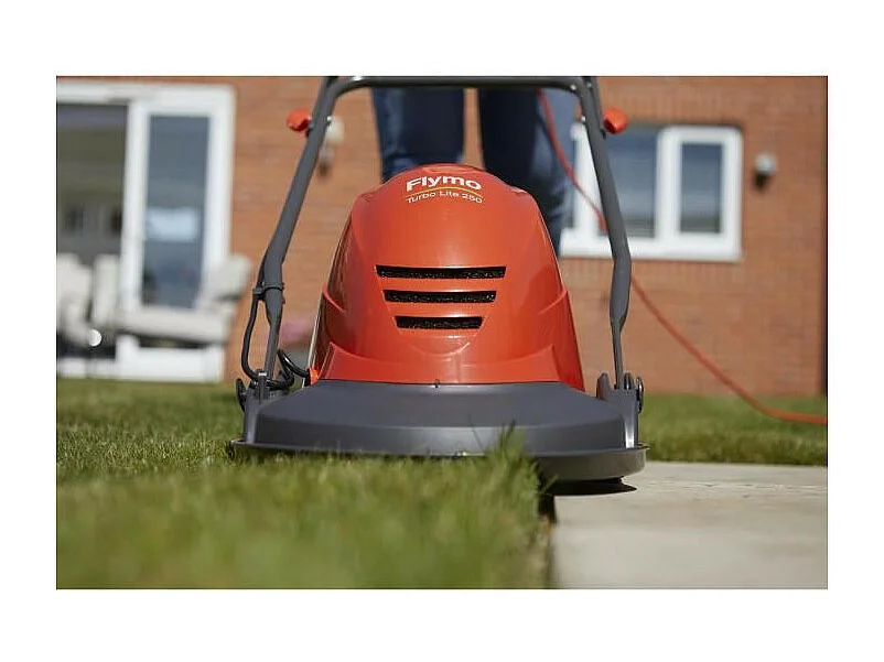 Tondeuse electrique sur coussin dair - Largeur de coupe 25 cm - FLYMO Turbo Lite 250