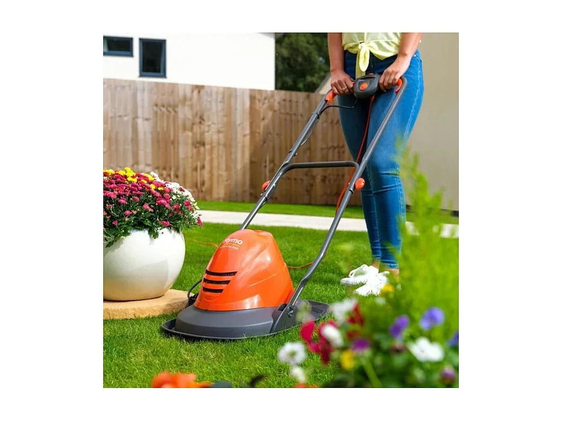 Tondeuse electrique sur coussin dair - Largeur de coupe 25 cm - FLYMO Turbo Lite 250
