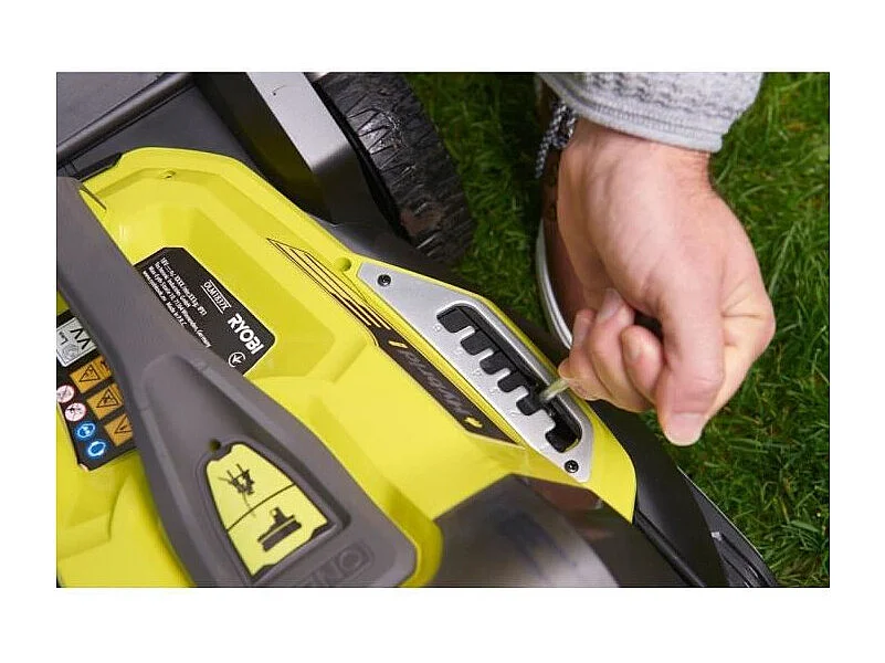 RYOBI Tondeuse Hybride - Ø 37 cm - 2 batteries LithiumPlus 36V 5,0 Ah - Noir et vert