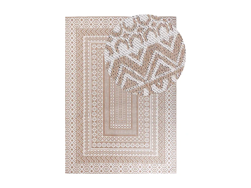 Vloerkleed BAGLAR 160 x 230 cm Jute Wit