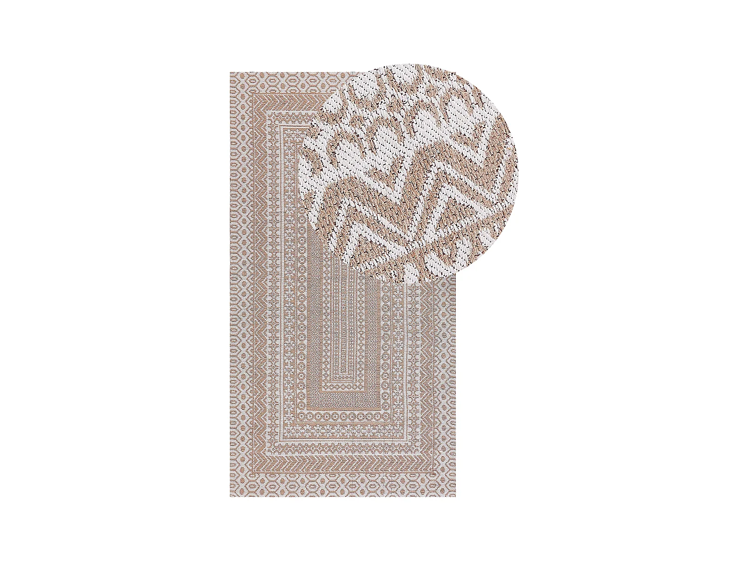 Vloerkleed BAGLAR 80 x 150 cm Jute Wit