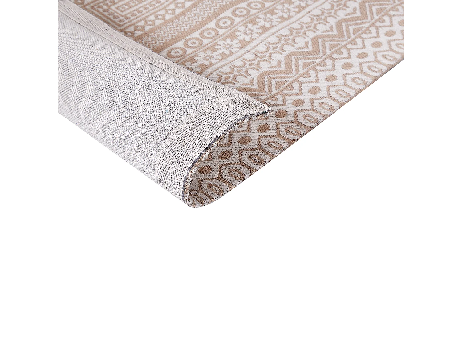 Dywan 80 x 150 cm beżowo-biały BAGLAR