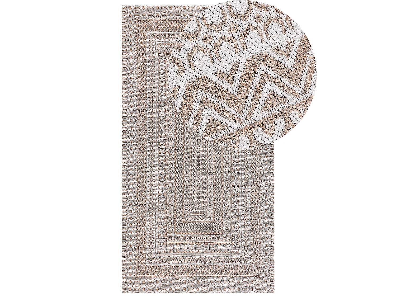 Tappeto BAGLAR 80 x 150 cm Iuta Bianco