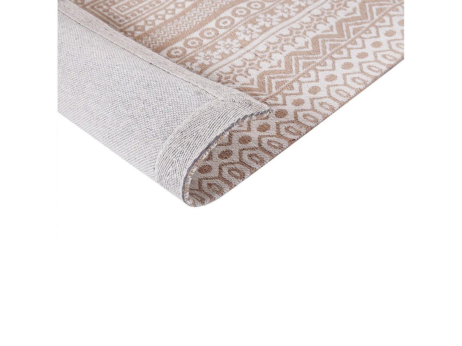 Teppich Jute beige / weiß 200 x 300 cm rechteckig geometrisches Muster Baglar