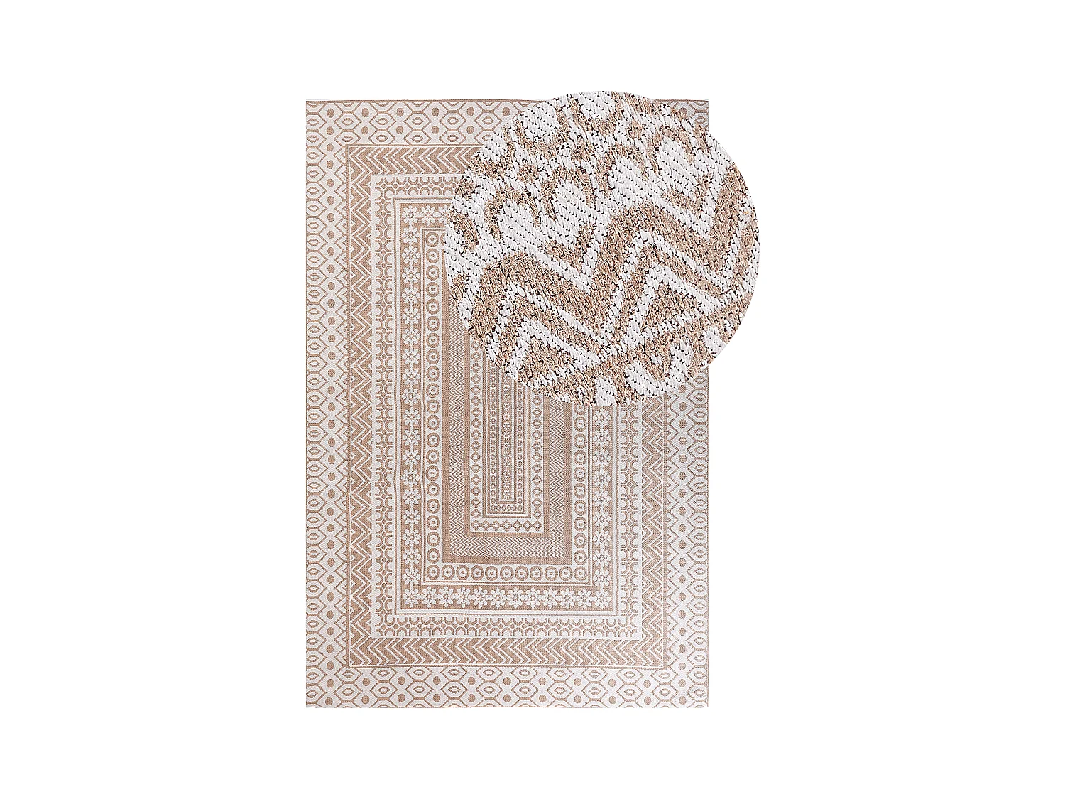 Tappeto beige e bianco 200 x 300 cm BAGLAR