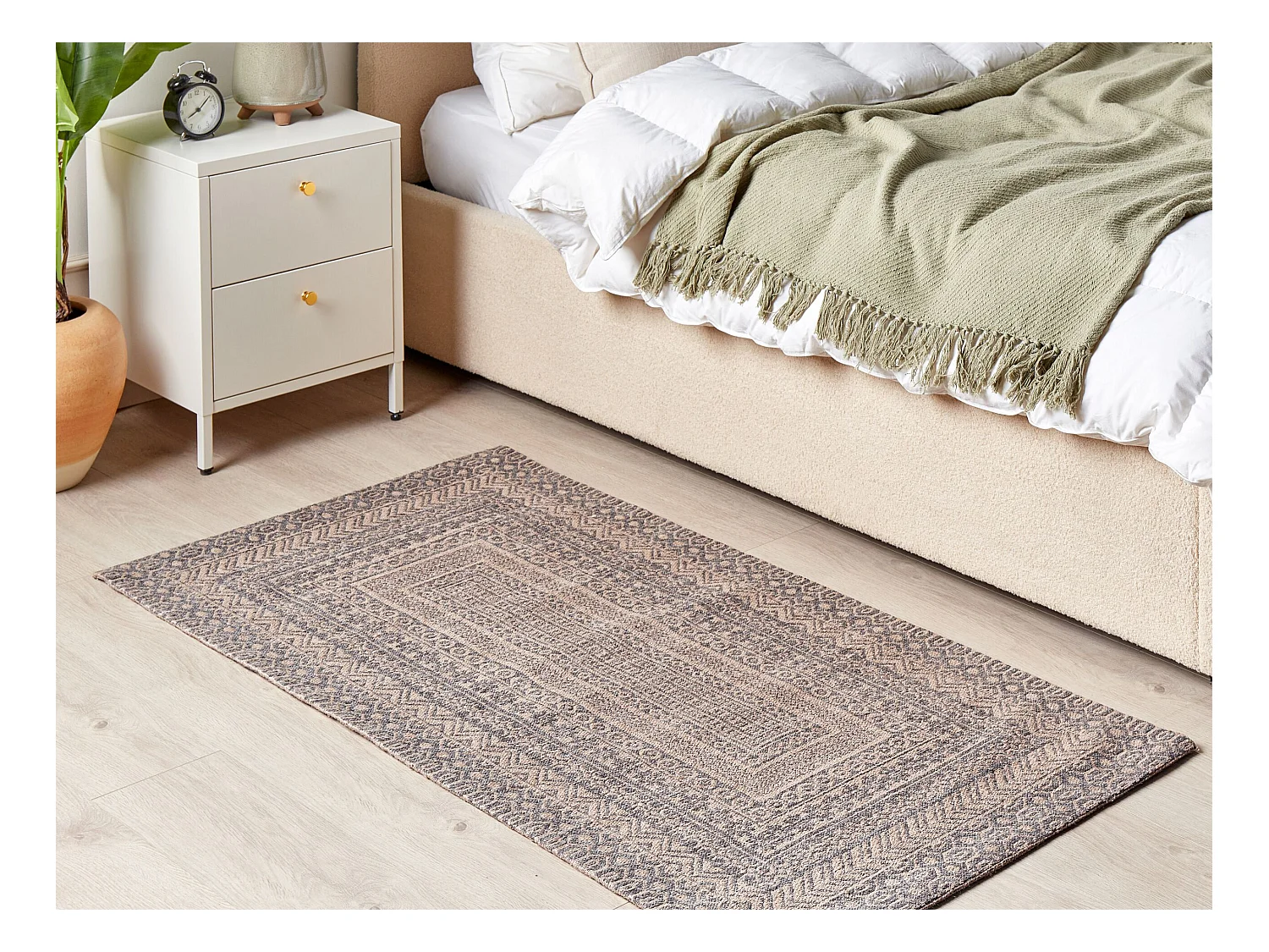 Teppich BAGLAR 80 x 150 cm Jute Grau