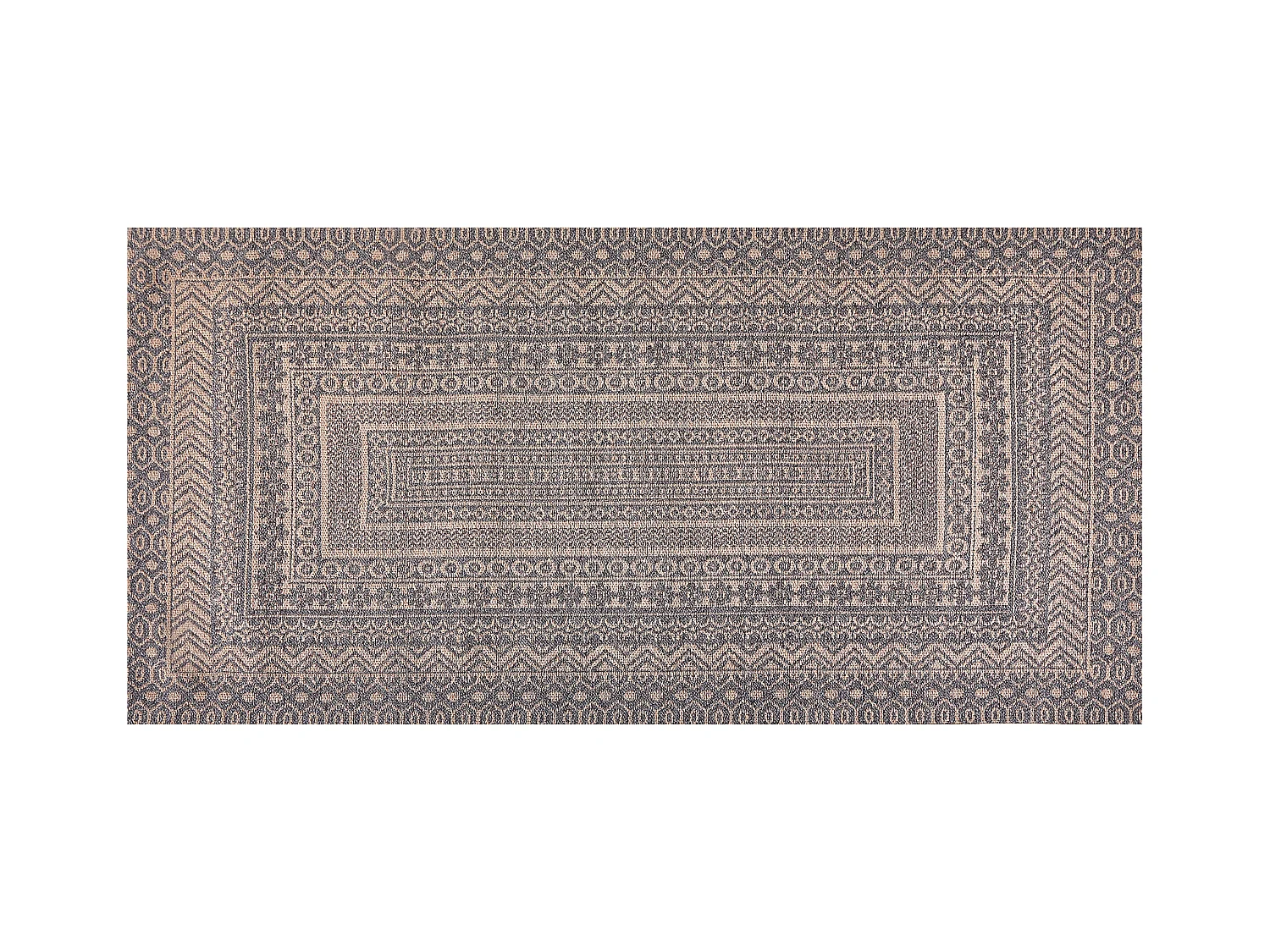 Teppich BAGLAR 80 x 150 cm Jute Grau