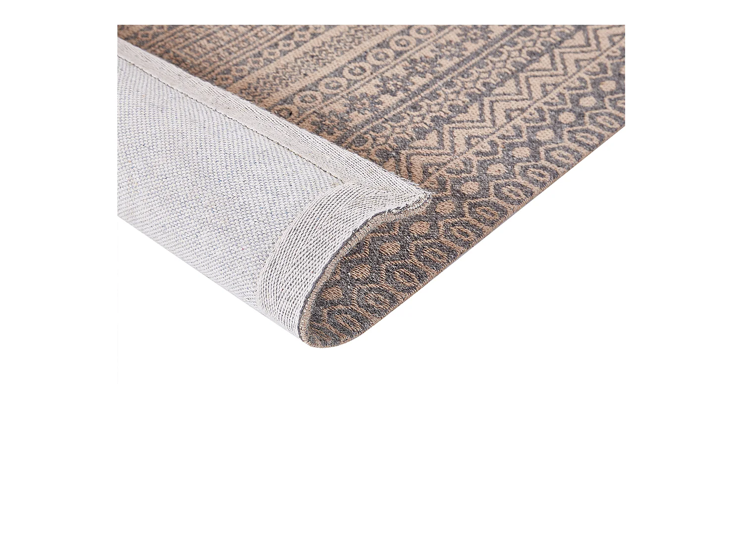 Teppich Jute beige / grau 160 x 230 cm rechteckig geometrisches Muster Baglar