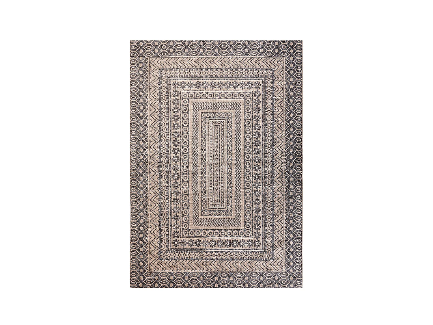 Teppich Jute beige / grau 160 x 230 cm rechteckig geometrisches Muster Baglar