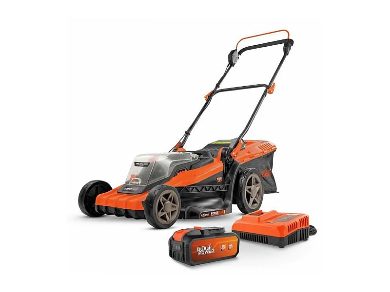 Tondeuse sans fil 20V 34cm BRUSHLESS - DUAL POWER POWDPGLWS1 - Livrée avec batterie 20V 4,0Ah + chargeur rapide