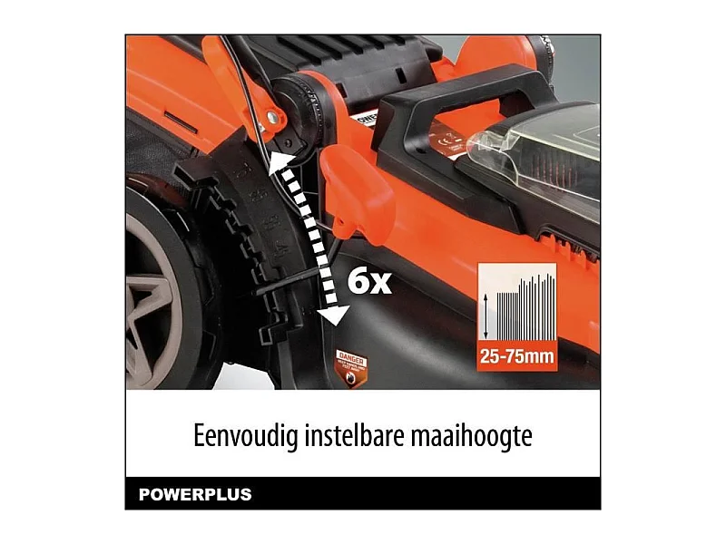 Tondeuse sans fil 20V 34cm BRUSHLESS - DUAL POWER POWDPGLWS1 - Livrée avec batterie 20V 4,0Ah + chargeur rapide