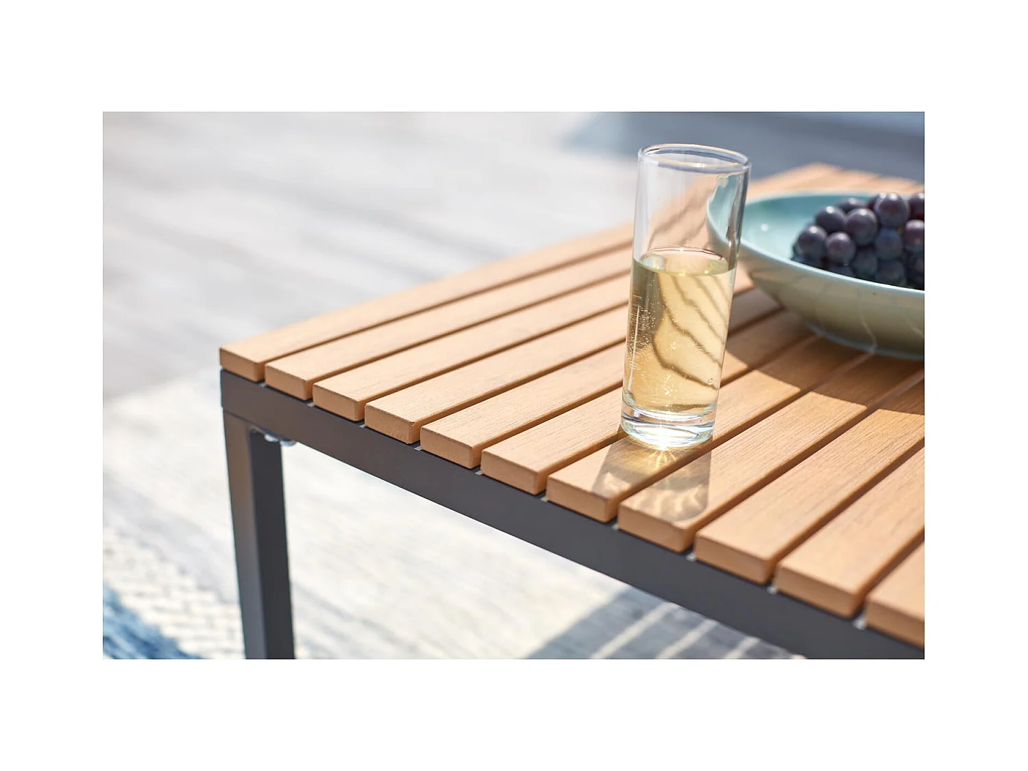 Garten Lounge Set 5-Sitzer aus Dunkelgrauem Aluminium Tahina