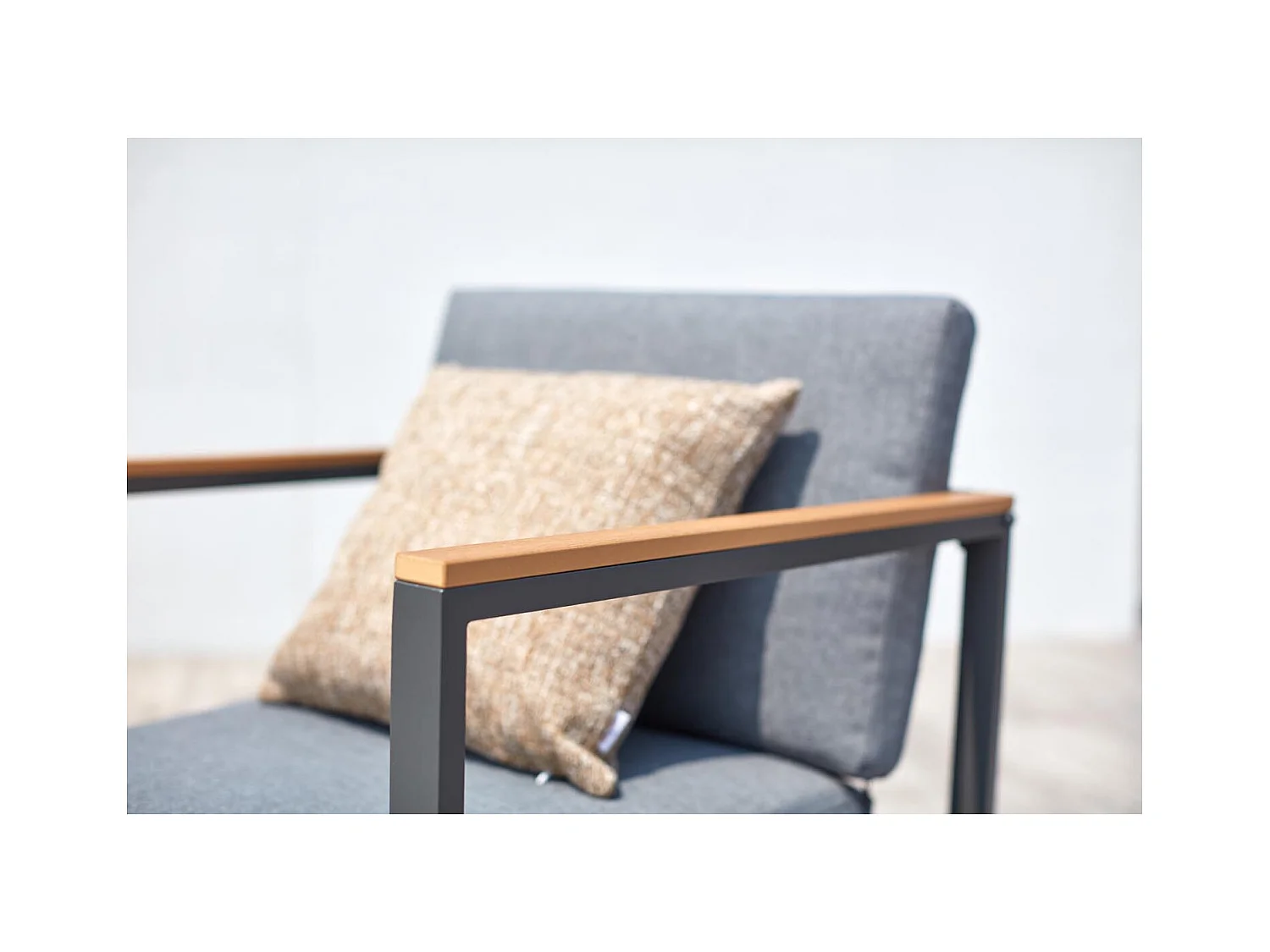 Garten Lounge Set 5-Sitzer aus Dunkelgrauem Aluminium Tahina