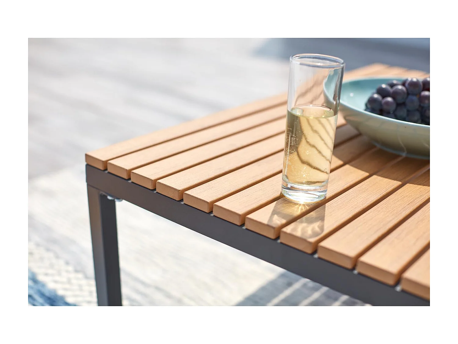 Salotto da giardino basso in alluminio TAHINA