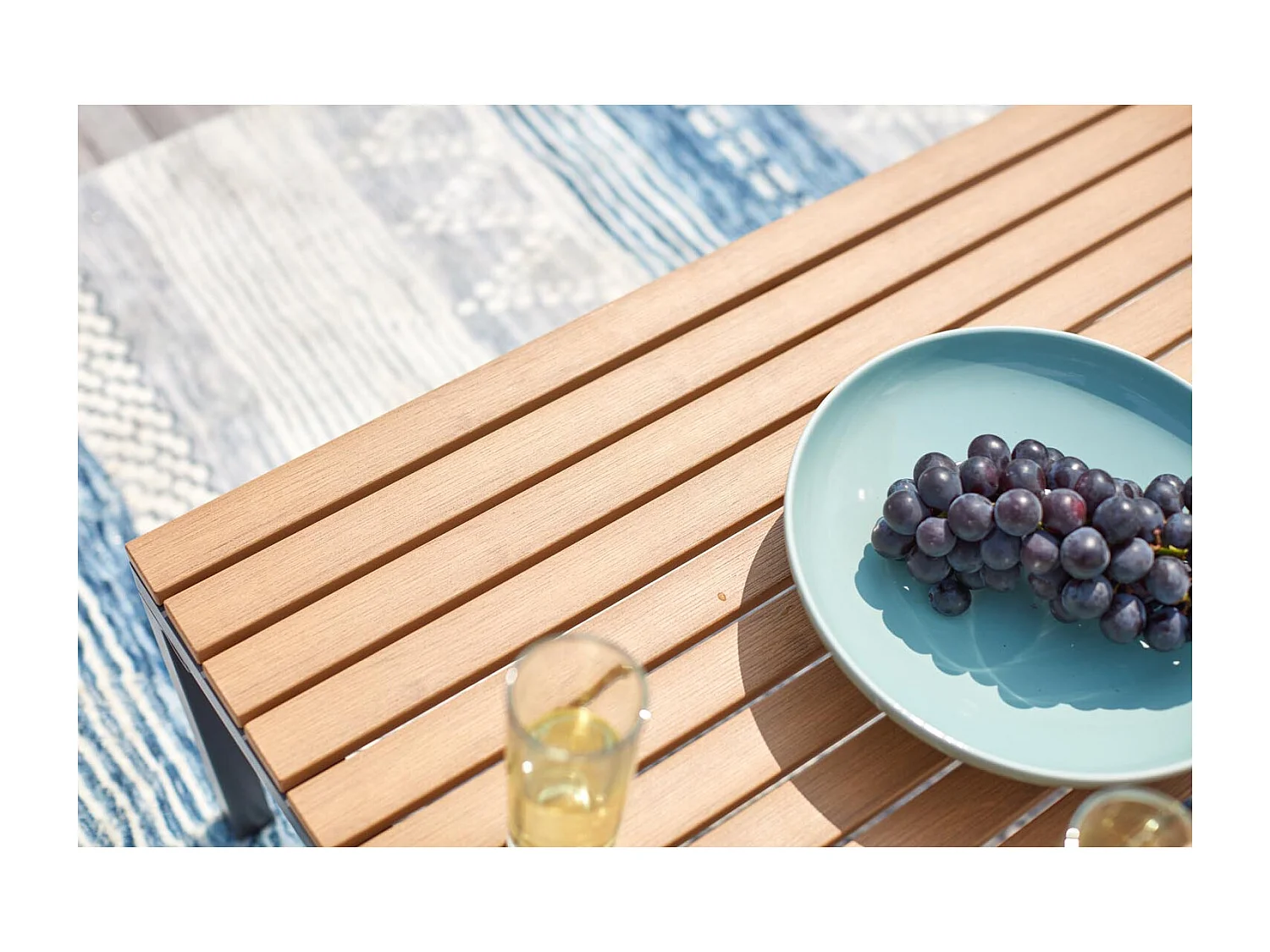 Salotto da giardino basso in alluminio TAHINA