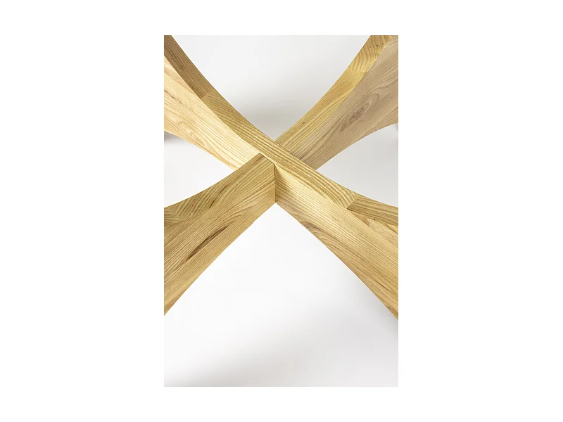 KOBE - Table basse en bois de frêne avec plateau en verre