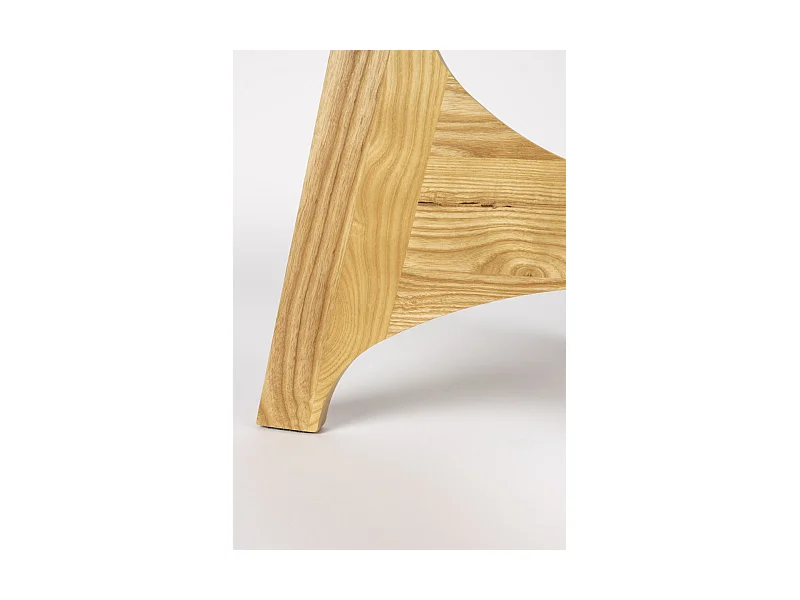 KOBE - Table basse en bois de frêne avec plateau en verre