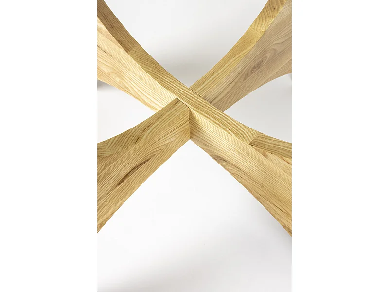 KOBE - Table basse en bois de frêne avec plateau en verre