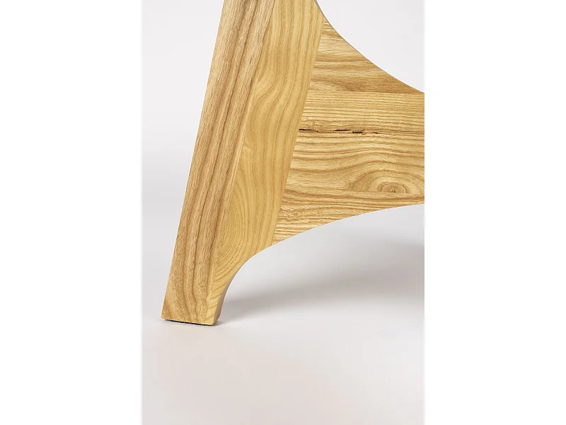 KOBE - Table basse en bois de frêne avec plateau en verre