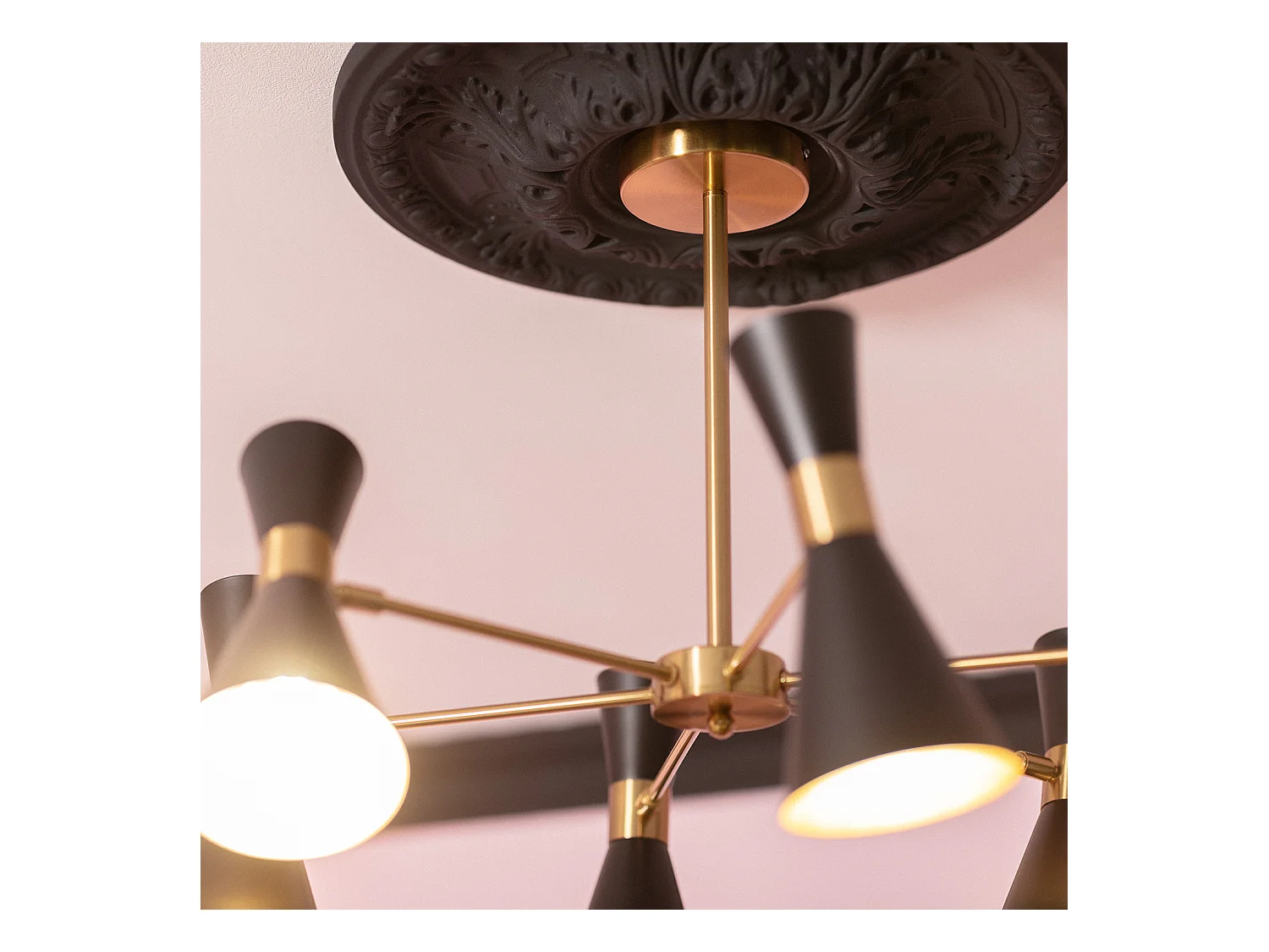 Plafonnier Aluminium 6 Spots Jigger  Noir