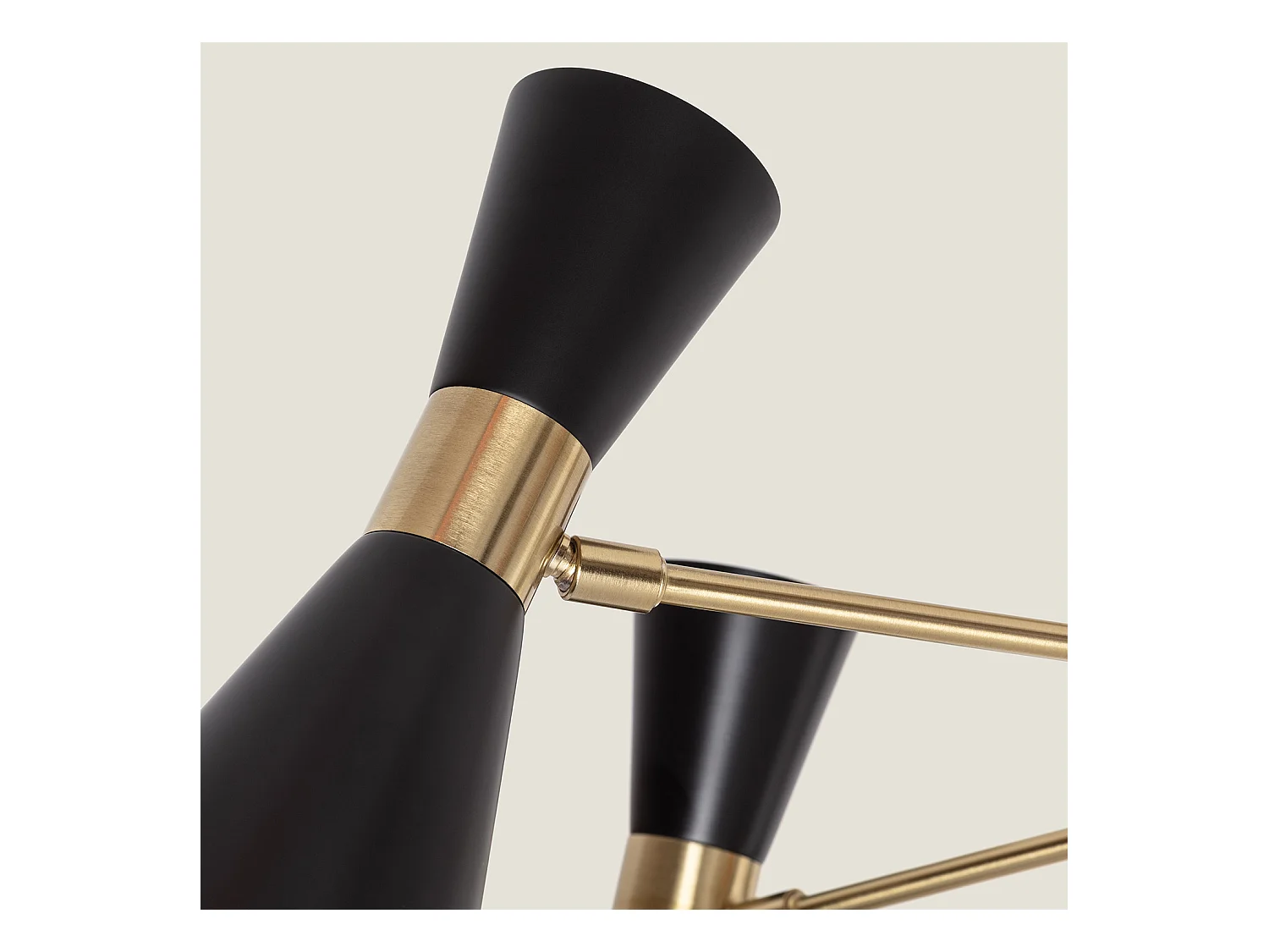 Plafonnier Aluminium 6 Spots Jigger  Noir