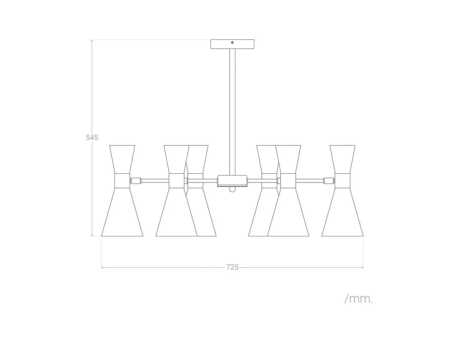 Plafonnier Aluminium 6 Spots Jigger  Noir