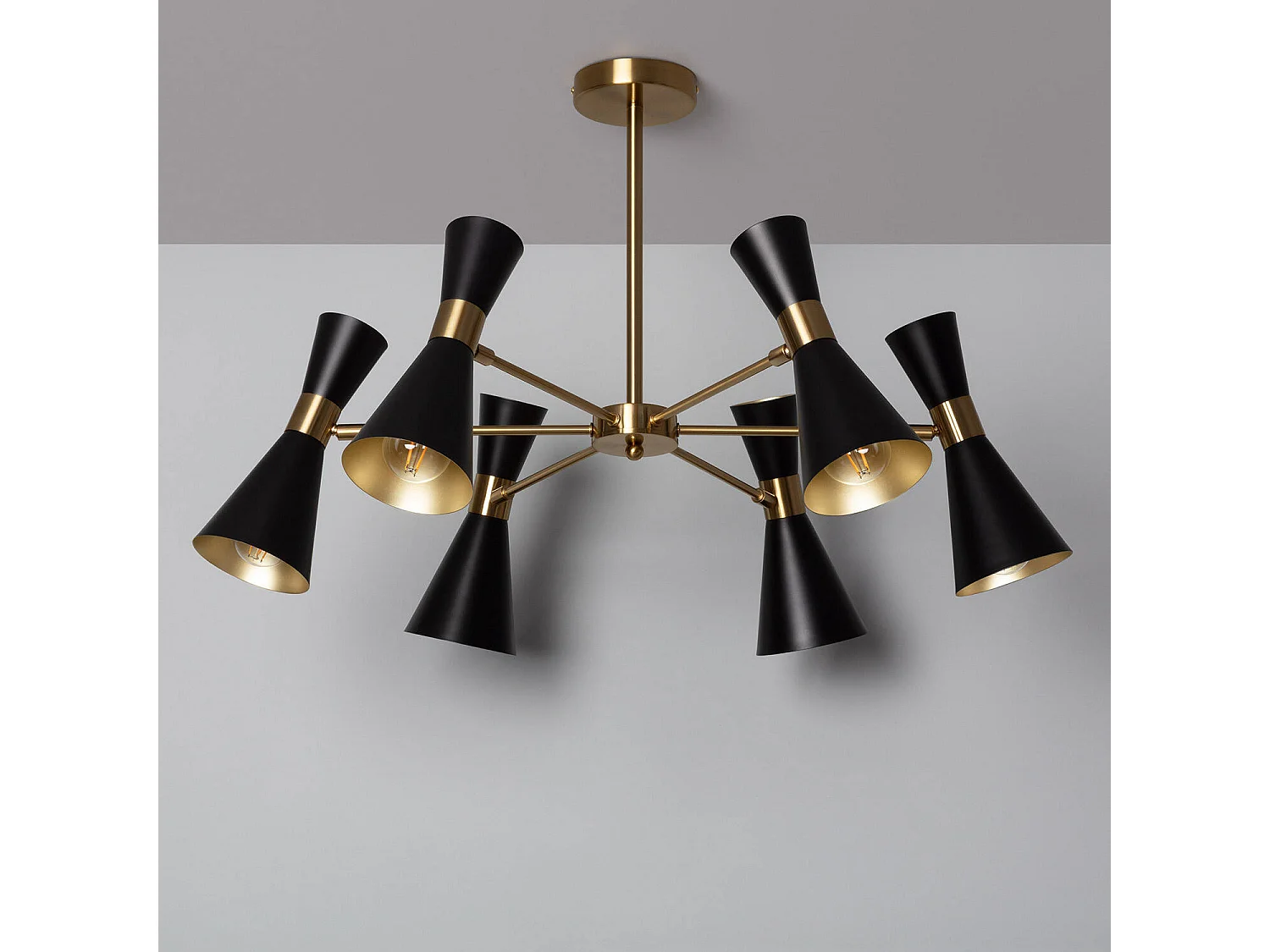 Plafonnier Aluminium 6 Spots Jigger  Noir