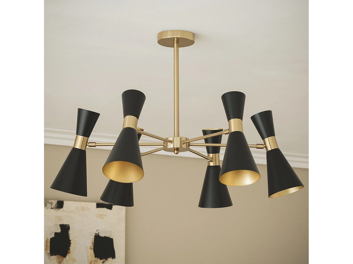 Plafonnier Aluminium 6 Spots Jigger  Noir