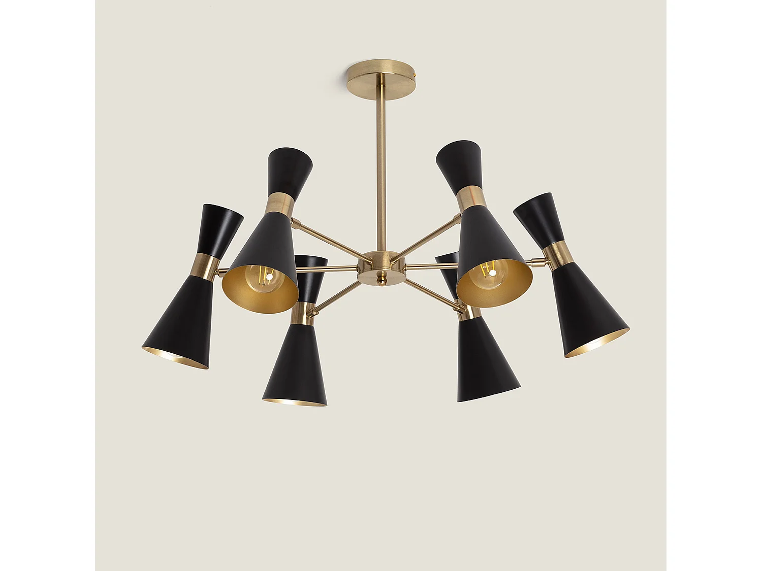 Plafonnier Aluminium 6 Spots Jigger  Noir