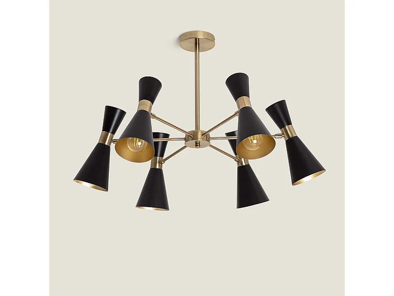 Plafonnier Aluminium 6 Spots Jigger  Noir