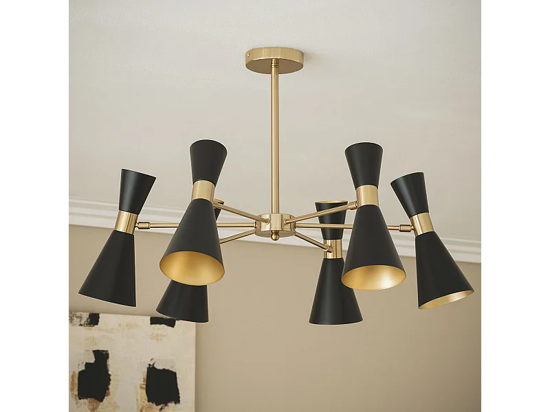 Plafonnier Aluminium 6 Spots Jigger  Noir