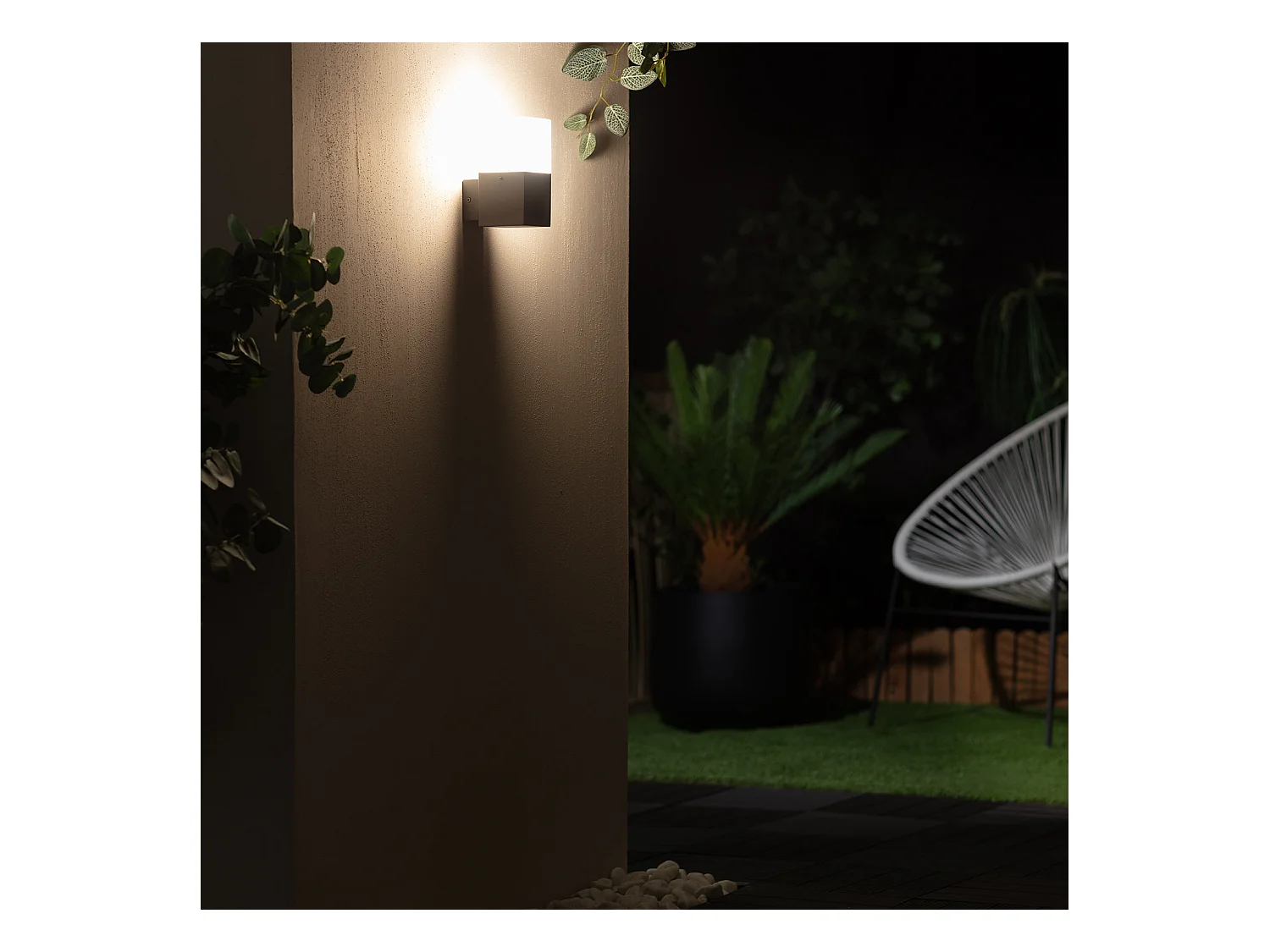 Applique da Parete per Esterni Alluminio Domus Nero