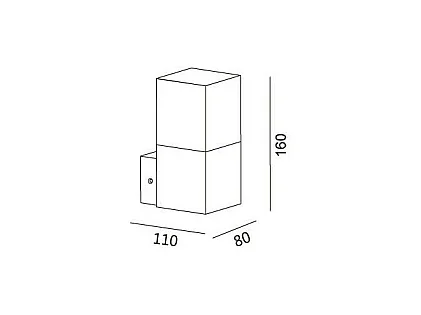 Applique da Parete per Esterni Alluminio Domus Nero
