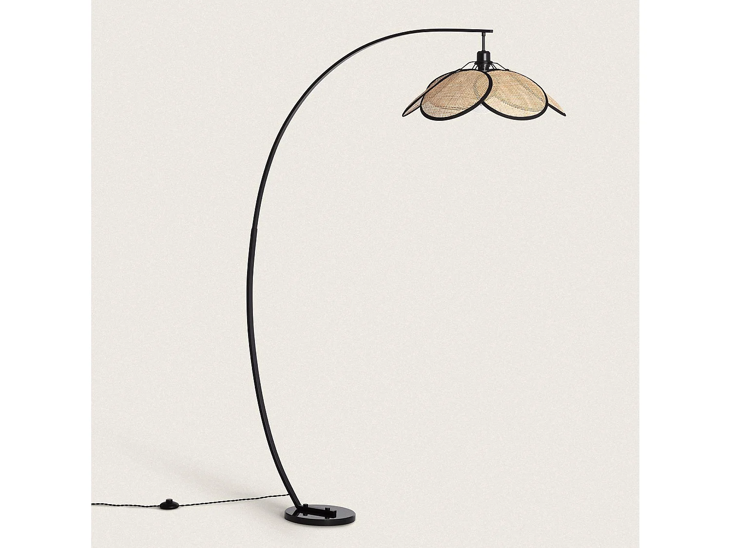 Lampadaire Rotin Arc Nirvana   Naturel