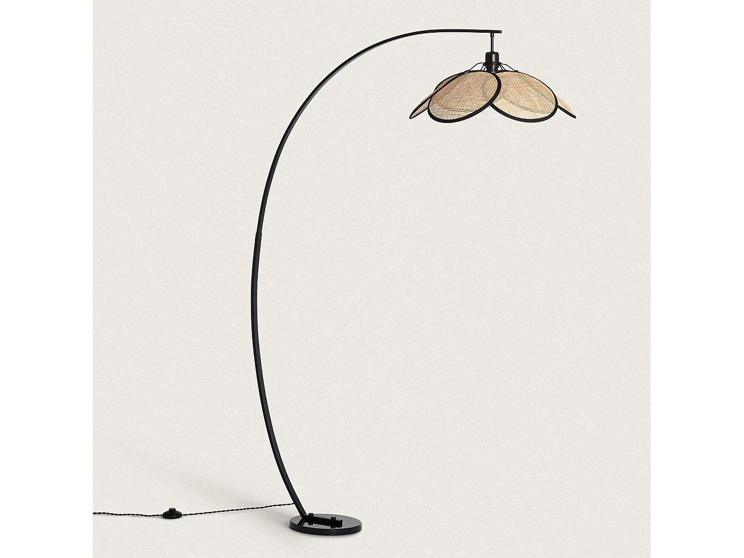 Lampadaire Rotin Arc Nirvana   Naturel