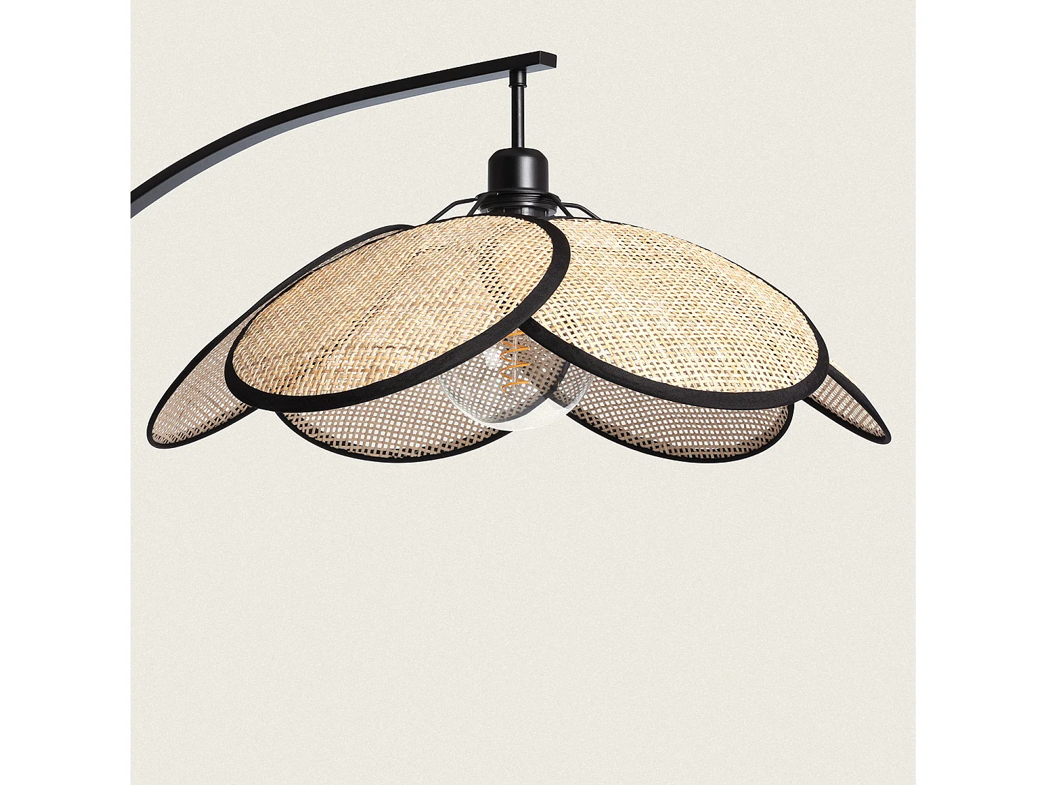 Lampadaire Rotin Arc Nirvana   Naturel