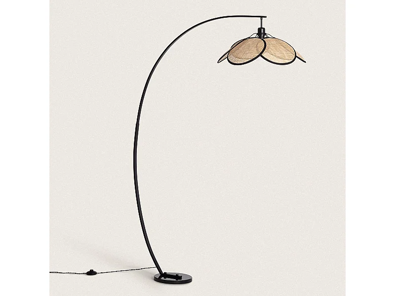 Lampadaire Rotin Arc Nirvana   Naturel