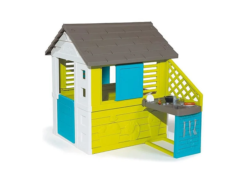 Smoby maison Pretty et cuisine ete 145 x 110 x 127cm