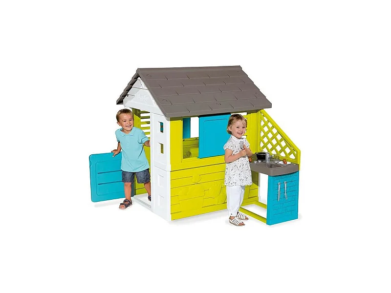 Smoby maison Pretty et cuisine ete 145 x 110 x 127cm