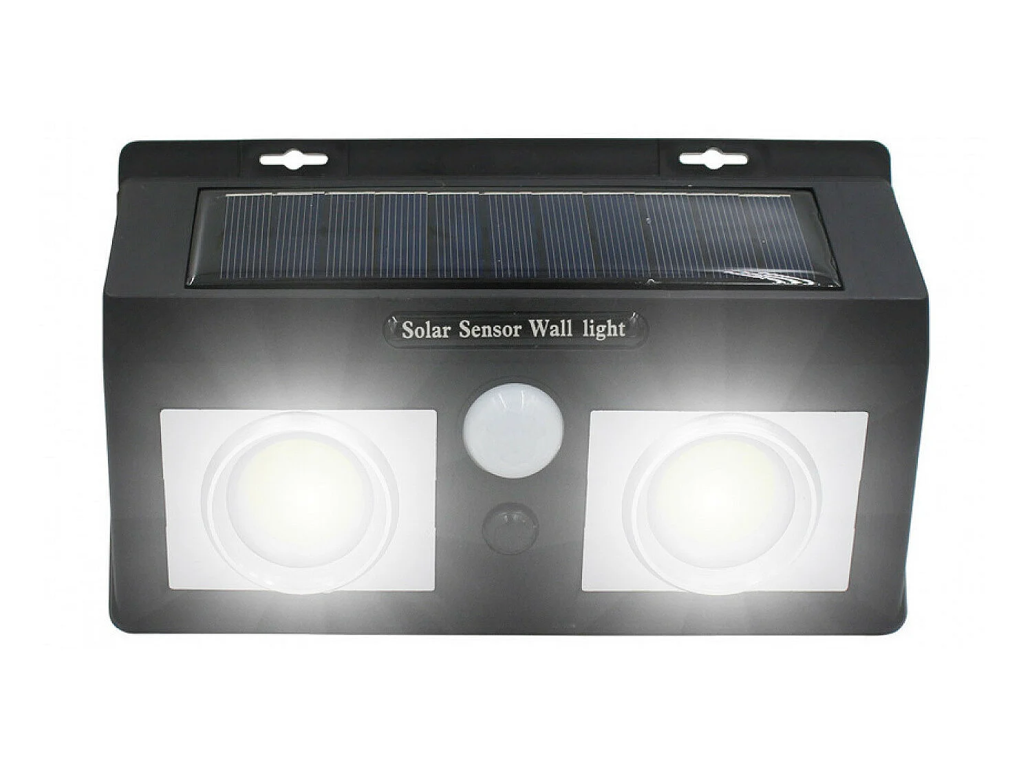 Pack 6 Apliques de Pared Solares LED 2 Luces con Sensor Crepuscular y Movimiento Negro 7500K 20000H 7hSevenOn